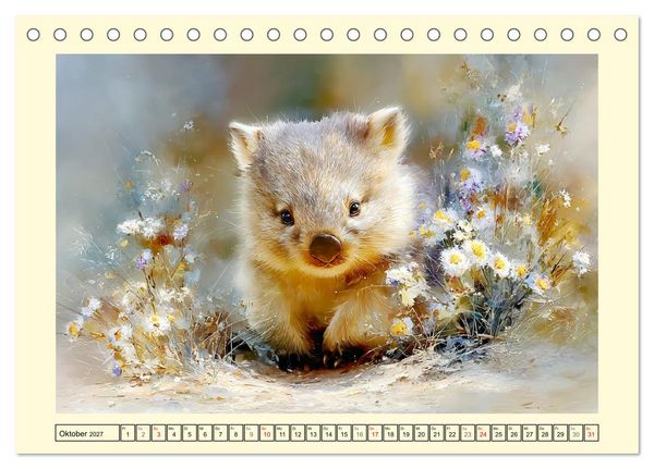 Produktbild: Wombats. Australiens liebenswerte Beuteltiere (Tischkalender 2027 DIN A5 quer), CALVENDO Monatskalender
