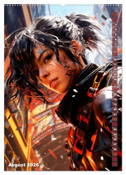 Produktbild: ROCK LADIES Cyber, goth, punk and more (Wall Calendar 2026 DIN A2 portrait), CALVENDO 12 Month Wall Calendar