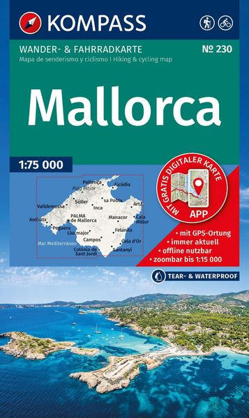 Produktbild: KOMPASS Wanderkarte 230 Mallorca 1:75.000