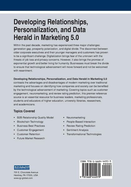 Produktbild: Developing Relationships, Personalization, and Data Herald in Marketing 5.0