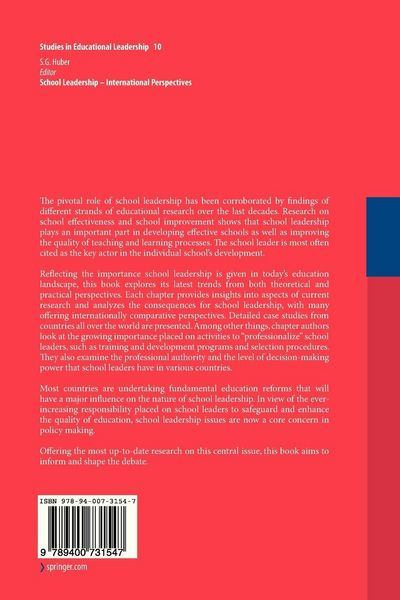 Produktbild: School Leadership - International Perspectives