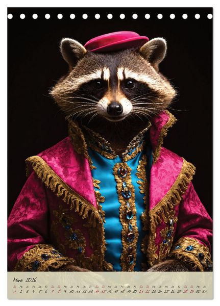 Produktbild: Barocke Tierportraits - Kunst und Klassik (Tischkalender 2026 DIN A5 hoch), CALVENDO Monatskalender