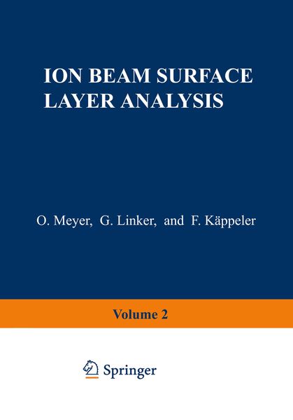 Produktbild: Ion Beam Surface Layer Analysis
