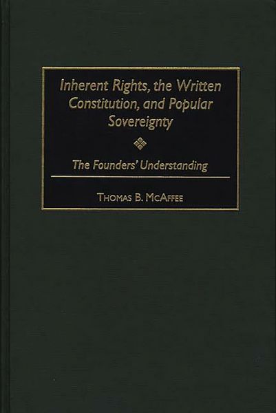 Produktbild: Inherent Rights, the Written Constitution, and Popular Sovereignty