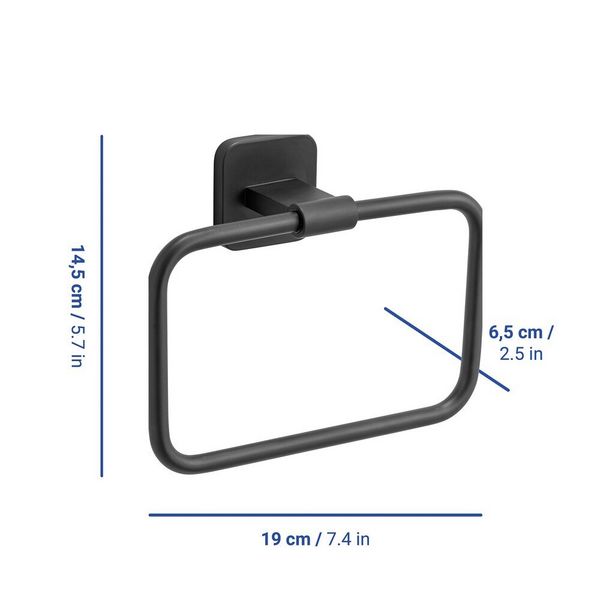 Produktbild: Turbo-Loc&reg; Handtuchring Mod. Porto Black, Befestigen ohne Bohren
