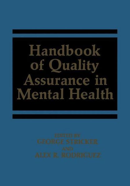 Produktbild: Handbook of Quality Assurance in Mental Health