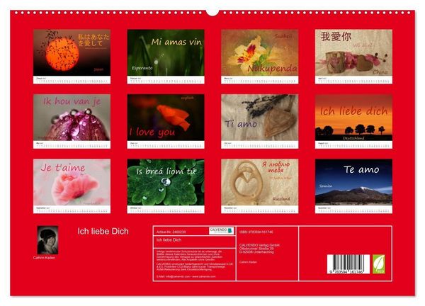 Produktbild: Ich liebe Dich (hochwertiger Premium Wandkalender 2027 DIN A2 quer), Kunstdruck in Hochglanz