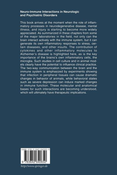 Produktbild: Neuro-Immune Interactions in Neurologic and Psychiatric Disorders
