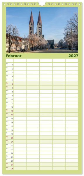 Produktbild: Familienplaner 2027 - Sachsen-Anhalt - Eine Sch&ouml;nheit in der Mitte Deutschlands mit 5 Spalten (Wandkalender, 21 x 45 cm) CALVENDO