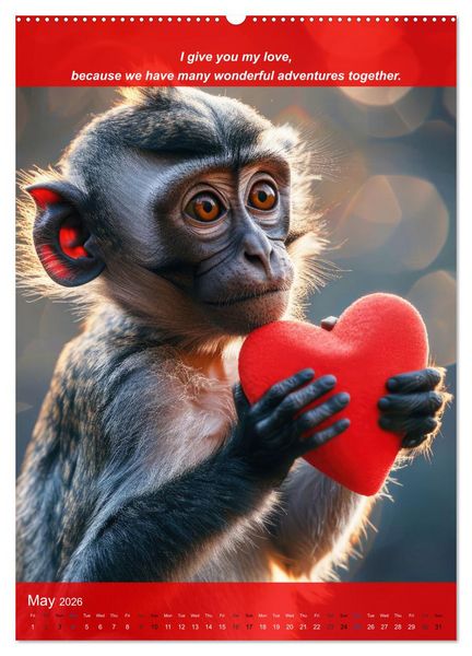 Produktbild: I'll give you my love (Wall Calendar 2026 DIN A2 portrait), CALVENDO 12 Month Wall Calendar