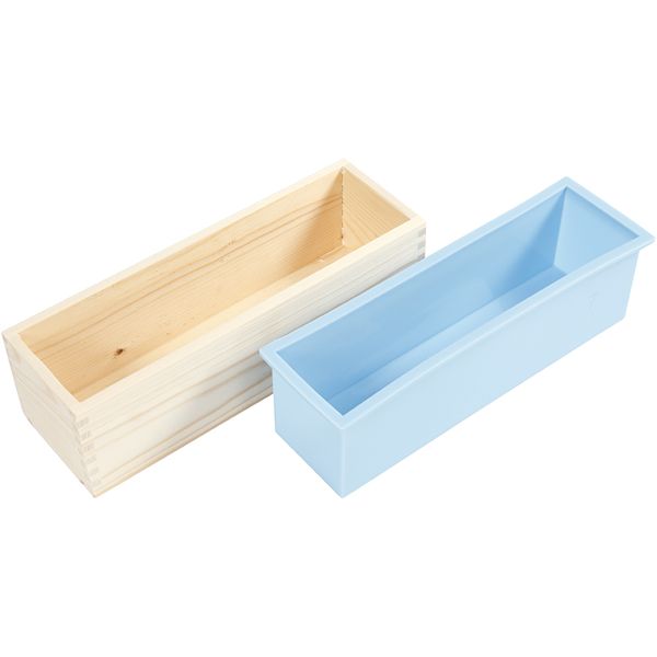 Produktbild: Creativ Company Silikonform im Holzkasten, H 8 cm, L 27,5 cm, B 8,6 cm, 1500 ml, 1 Stk