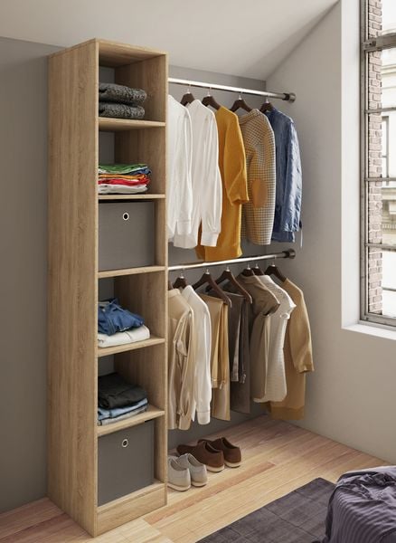 Produktbild: Offener Kleiderschrank Dachschr&auml;gen Regal Dacholll