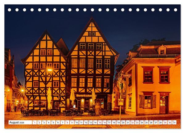 Produktbild: Rund um die Kr&auml;merbr&uuml;cke - Ein St&uuml;ck Mittelalter in Erfurt (Tischkalender 2026 DIN A5 quer), CALVENDO Monatskalender
