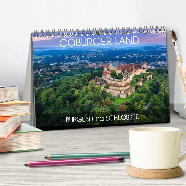 Produktbild: Coburger Land - Burgen und Schl&ouml;sser (Tischkalender 2026 DIN A5 quer), CALVENDO Monatskalender