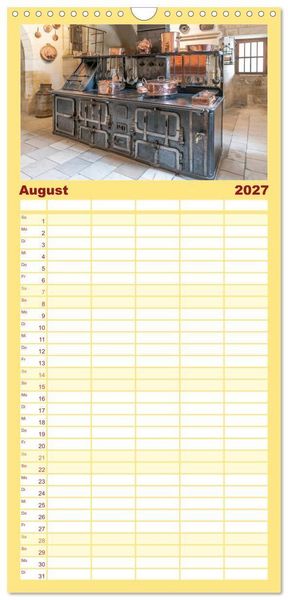 Produktbild: Familienplaner 2027 - F&uuml;rstliche K&uuml;chen und Tafeln mit 5 Spalten (Wandkalender, 21 x 45 cm) CALVENDO
