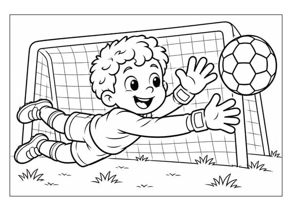Produktbild: Kleine Kicker ganz gro&szlig;! &ndash; Fu&szlig;ball Malbuch ab 4 Jahren f&uuml;r Jungs mit 50 Ausmalbildern