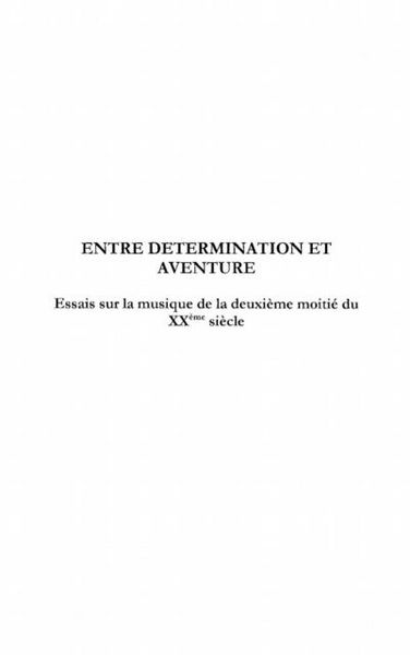 Produktbild: Entre determination et aventure