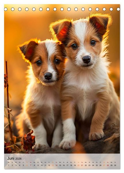 Produktbild: Jack Russel Terrier - furchtlos und viel Selbstvertrauen (Tischkalender 2026 DIN A5 hoch), CALVENDO Monatskalender