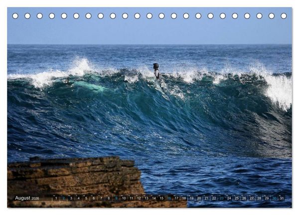 Produktbild: Faszination Surfen (Tischkalender 2026 DIN A5 quer), CALVENDO Monatskalender
