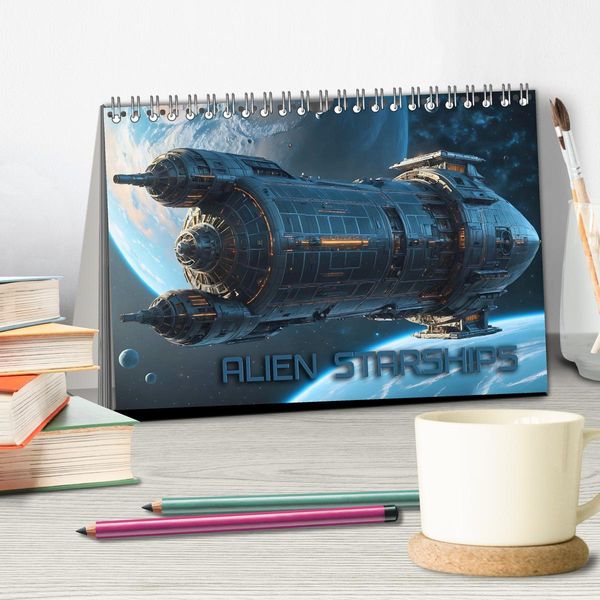 Produktbild: Alien Starships (Tischkalender 2026 DIN A5 quer), CALVENDO Monatskalender
