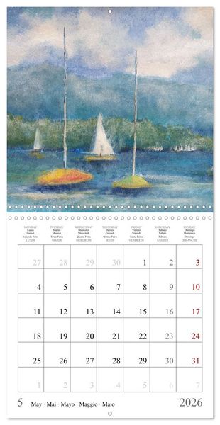 Produktbild: Painted landscapes dressed in seasonal colours (Wall Calendar 2026 12 &times; 12 Inch) CALVENDO 12 Month Wall Calendar