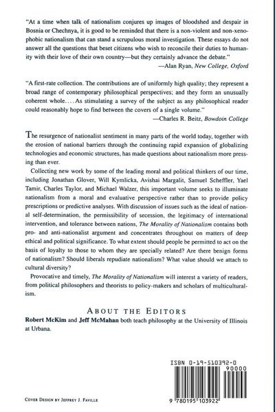 Produktbild: The Morality of Nationalism