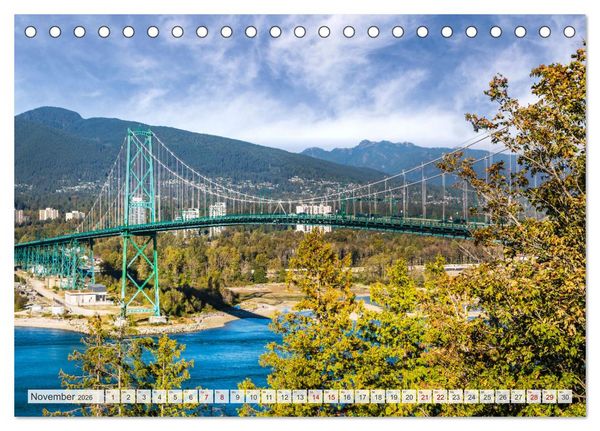 Produktbild: VANCOUVER K&uuml;stencharme und Urbanit&auml;t (Tischkalender 2026 DIN A5 quer), CALVENDO Monatskalender