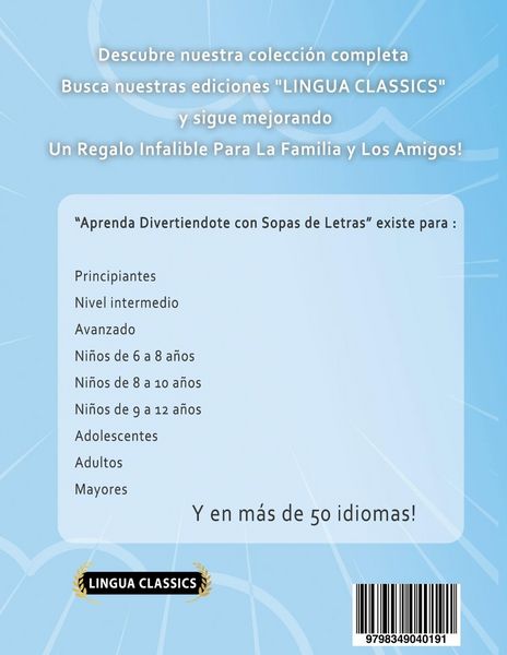 Produktbild: APRENDER DAN&Eacute;S DIVIRTI&Eacute;NDOSE CON SOPAS DE LETRAS - PARA PRINCIPIANTES - Descubre C&oacute;mo Mejorar tu Vocabulario con 2000 Palabras Escondidas y Practica e