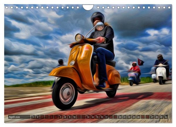 Produktbild: Low-angle shots of scooters (Wall Calendar 2026 DIN A4 landscape), CALVENDO 12 Month Wall Calendar