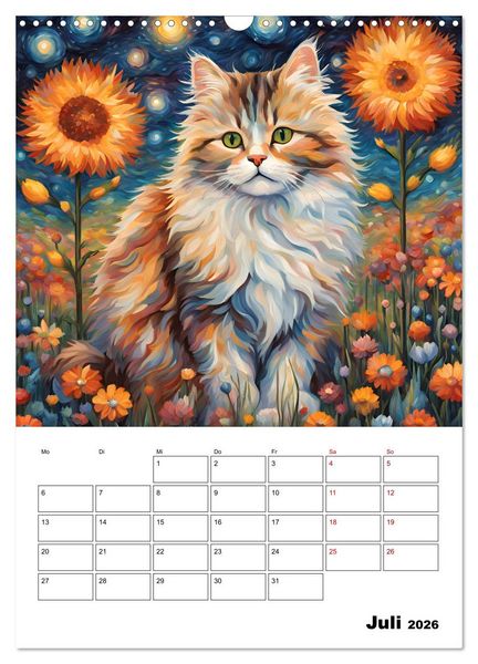 Produktbild: Katzenmagie (Wandkalender 2026 DIN A3 hoch), CALVENDO Monatskalender