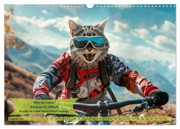 Produktbild: Funny charming animals on a bicycle (Wall Calendar 2026 DIN A3 landscape), CALVENDO 12 Month Wall Calendar