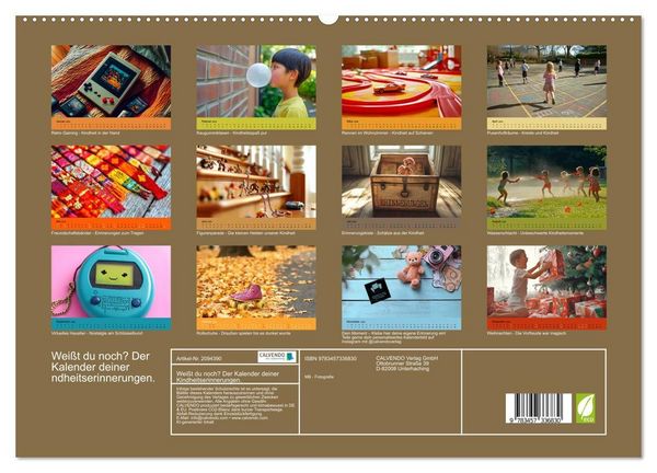Produktbild: Wei&szlig;t du noch? Der Kalender deiner Kindheitserinnerungen. (hochwertiger Premium Wandkalender 2026 DIN A2 quer), Kunstdruck in Hochglanz