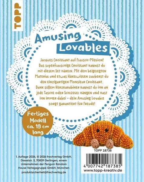 Produktbild: Amusing Lovables H&auml;kelset Jacques Croissant