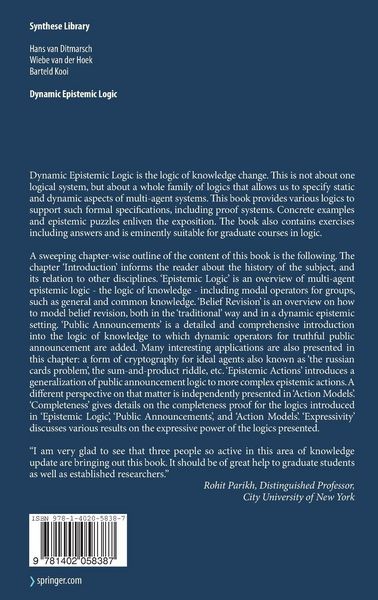 Produktbild: Dynamic Epistemic Logic