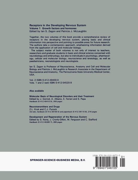 Produktbild: Receptors in the Developing Nervous System