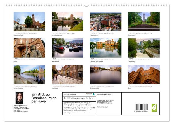 Produktbild: Ein Blick auf Brandenburg an der Havel (hochwertiger Premium Wandkalender 2026 DIN A2 quer), Kunstdruck in Hochglanz