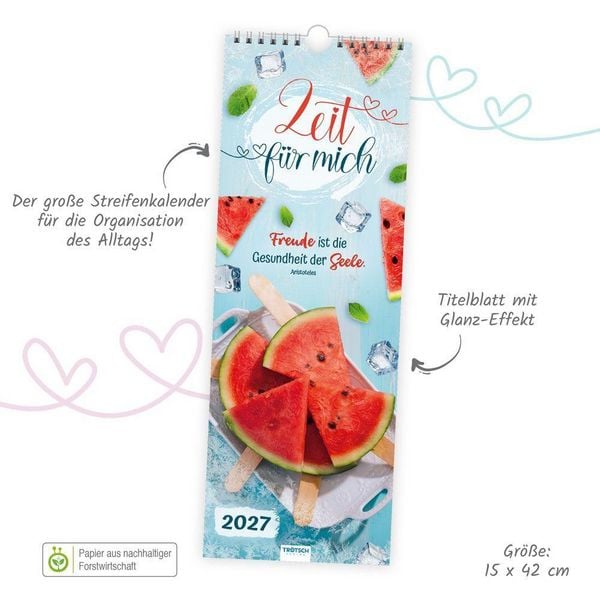 Produktbild: TR&Ouml;TSCH - Maxi-Streifenkalender Zeit f&uuml;r mich 2027