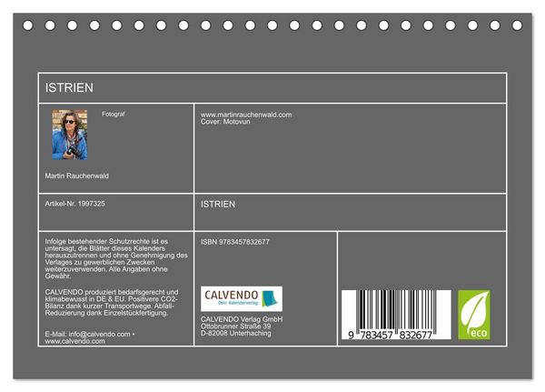Produktbild: ISTRIEN (Tischkalender 2026 DIN A5 quer), CALVENDO Monatskalender