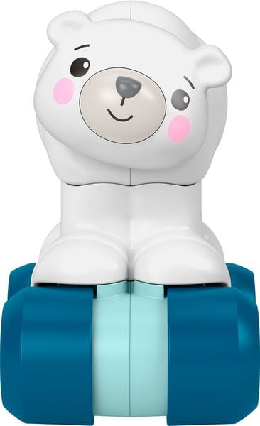 Produktbild: Fisher-Price Eisb&auml;r zum Hinterherkrabbeln, Aktivit&auml;tskrabbelspielzeug f&uuml;r Baby