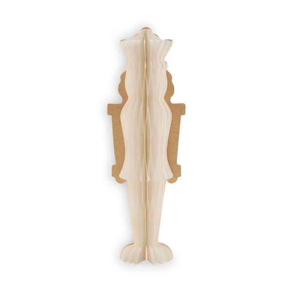 Produktbild: Nussknacker Wabendekor 30 cm wei&szlig;