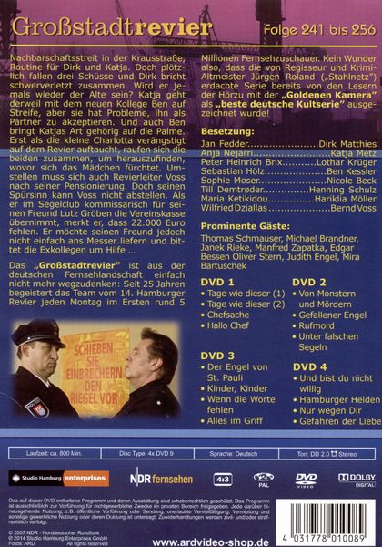 Produktbild: Gro&szlig;stadtrevier - Box 16/Folge 241-256 [4 DVDs] - Softbox