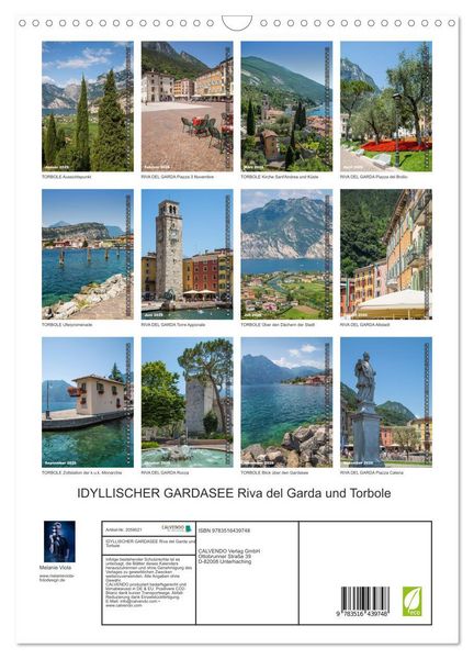 Produktbild: IDYLLISCHER GARDASEE Riva del Garda und Torbole (Wandkalender 2026 DIN A3 hoch), CALVENDO Monatskalender