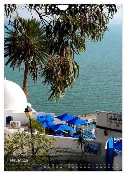 Produktbild: Sidi bou Sa&iuml;d - Die blaue Stadt Tunesiens (Wandkalender 2026 DIN A4 hoch), CALVENDO Monatskalender