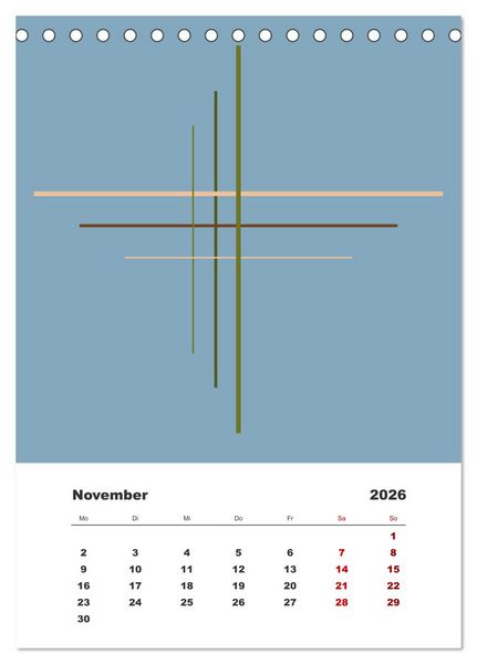 Produktbild: GeoArt - geometrische Formen (Tischkalender 2026 DIN A5 hoch), CALVENDO Monatskalender
