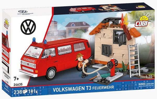 Produktbild: COBI 24635 - VW Volkswagen T3 Feuerwehr, Bausatz 1:35, 238 Klemmbausteine