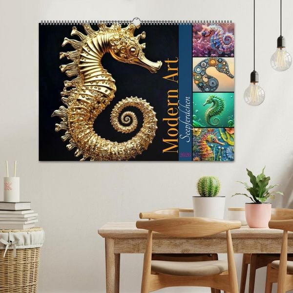 Produktbild: Seepferdchen - Modern Art (Wandkalender 2026 DIN A2 quer), CALVENDO Monatskalender