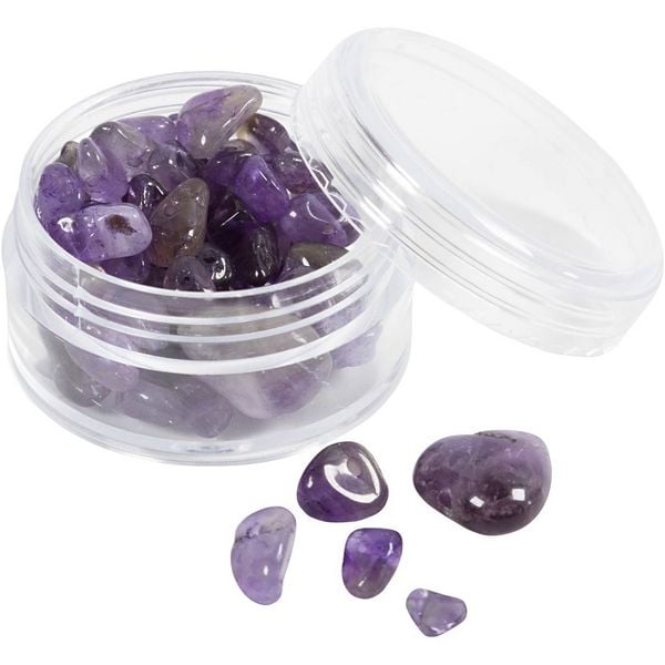 Produktbild: Creativ Company Kristallperlen, Amethyst, D 7-12 mm, Lochgr&ouml;&szlig;e 1 mm, Flieder, 63 Stk