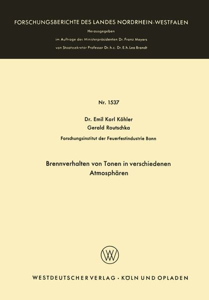 Produktbild: Brennverhalten von Tonen in verschiedenen Atmosph&auml;ren