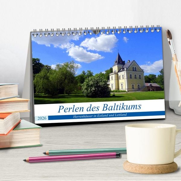 Produktbild: Perlen des Baltikums - Herrenh&auml;user in Estland und Lettland (Tischkalender 2026 DIN A5 quer), CALVENDO Monatskalender