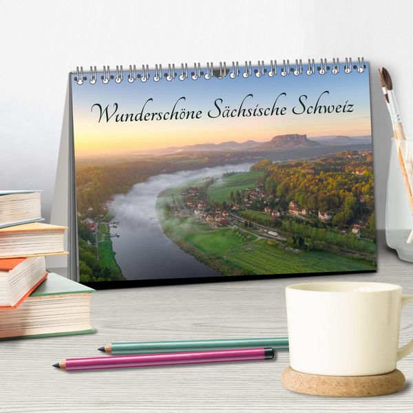 Produktbild: Wundersch&ouml;ne S&auml;chsische Schweiz (Tischkalender 2026 DIN A5 quer), CALVENDO Monatskalender